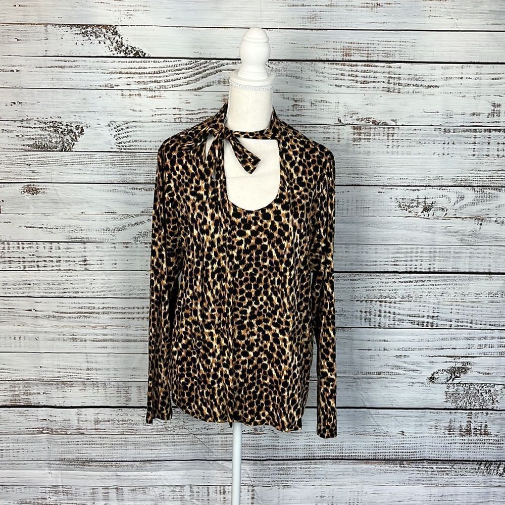 Lisa Rina collection animal print top